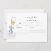 プロセッコフローラブライダルシャワーレシピカード 招待状 (正面)