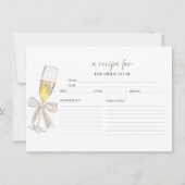 プロセッコフローラブライダルシャワーレシピカード 招待状 (正面)