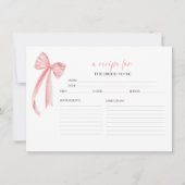 プロセッコフローラブライダルシャワーレシピカード 招待状 (正面)