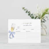プロセッコフローラブライダルシャワーレシピカード 招待状 (スタンド正面)