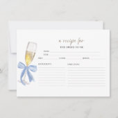 プロセッコフローラブライダルシャワーレシピカード 招待状 (正面)