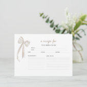 プロセッコフローラブライダルシャワーレシピカード 招待状 (スタンド正面)