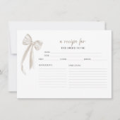 プロセッコフローラブライダルシャワーレシピカード 招待状 (正面)