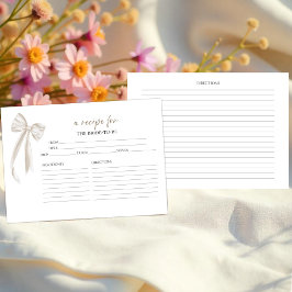 プロセッコフローラブライダルシャワーレシピカード 招待状