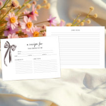 プロセッコフローラブライダルシャワーレシピカード