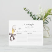 プロセッコフローラブライダルシャワーレシピカード 招待状 (スタンド正面)