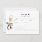 プロセッコフローラブライダルシャワーレシピカード 招待状 (正面)