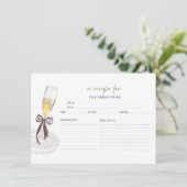 プロセッコフローラブライダルシャワーレシピカード 招待状 (スタンド正面)