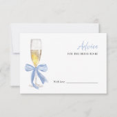 プロセッコブライダルシャワーアドバイスの花嫁カード 招待状 (正面)