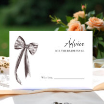 プロセッコブライダルシャワーアドバイスの花嫁カード