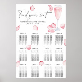 プロセッコブライダルシャワー座席表 ポスター