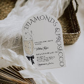 プロセッコボーエレガントブライダルシャワー 招待状