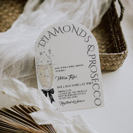 プロセッコボーエレガントブライダルシャワー 招待状