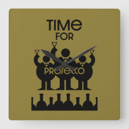 プロセッコワインドリンカー スクエア壁時計