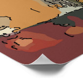 プロセッコワイン抽象芸術 ポスター (角)