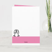 プロセッコ愛好家の標準ピンク誕生日カード カード (裏面)