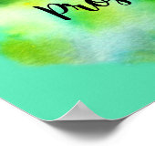 プロセッコ感動的恋人ライフ引用文水彩 ポスター (角)