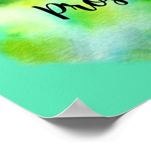 プロセッコ感動的恋人ライフ引用文水彩 ポスター (角)