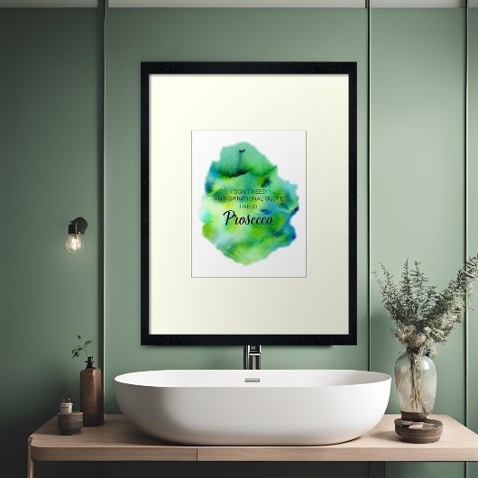 プロセッコ感動的恋人ライフ引用文水彩 ポスター
