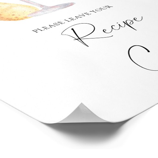 プロセッコ – あなたのレシピカードはこちら ポスター (角)