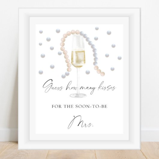 プロセッコ – キスブライダルシャワーゲーム数 ポスター