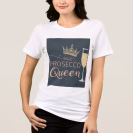 プロセッコ クイーン - スパークリング クラウン & シャンパン トライブレンドTシャツ