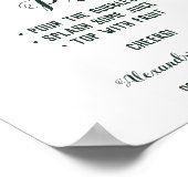 プロセッコ グリー ネリア ユーカリ ウェディングをカスタマイズ  ポスター (角)