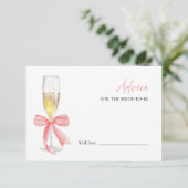 プロセッコ ブライダルシャワー アドバイスカード 花嫁へのメッセージ 招待状 (スタンド正面)