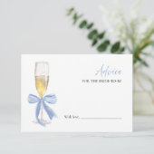 プロセッコ ブライダルシャワー アドバイスカード 花嫁へのメッセージ 招待状 (スタンド正面)