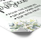 プロセッコ ユーカリ 多肉植物 緑の看板をカスタマイズ ポスター (角)