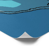 プロセッコ、ワイングラス、編集文字 ポスター (角)