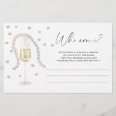 プロセッコ – 私は誰かブライダルシャワーゲーム 便箋 (正面)