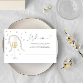 プロセッコ – 私は誰かブライダルシャワーゲーム 便箋