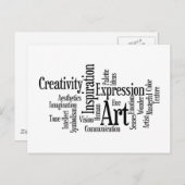 プロセ芸術的スクリエイティブアーティストアート学生 ポストカード (正面/裏面)
