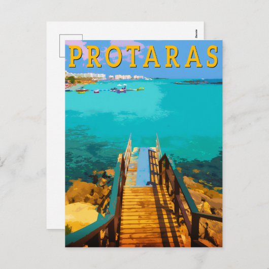 プロタラスキプロス – 東キプロス シーズンポストカード (正面/裏面)