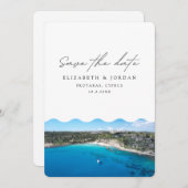 プロタラス キプロス ウェディング デスティネーション セーブ・ザ・デート 招待状 (正面/裏面)