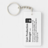 プロダクションマネージャーおもしろい – 映画クルー キーホルダー (正面)