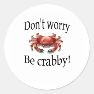 プロダクトが心配しないカニはcrabbyです ラウンドシール