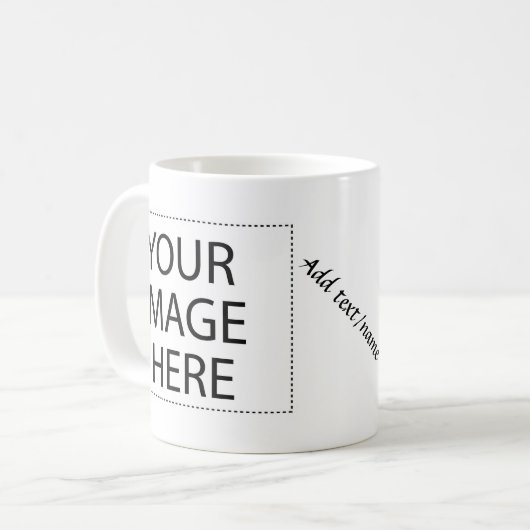 プロダクトにイメージや文字を加えて下さい コーヒーマグカップ (正面左)