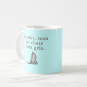 プロダクトを言っているフランスのな猫 コーヒーマグカップ (正面左)