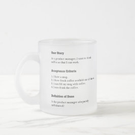 プロダクトマネージャユーザストーリーアジャイルスクラム フロストグラスマグカップ