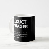 プロダクトマネージャーの仕事の定義に感銘 コーヒーマグカップ (正面左)