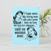 プロチョイスおもしろいフェミニスト政治漫画カード (スタンド正面)