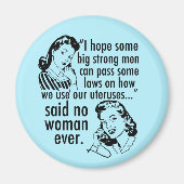 プロチョイスユーモアレトロ政治漫画 マグネット (正面)