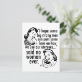 プロチョイスレトロフェミニスト政治漫画ユーモア ポストカード (スタンド正面)