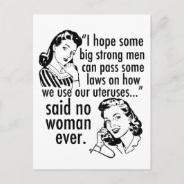 プロチョイスレトロフェミニスト政治漫画ユーモア ポストカード