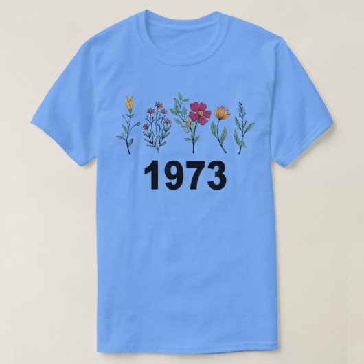 プロチョイスワイルドフラワーズフローラ1973フェミニズムとフェ Tシャツ (デザイン正面)