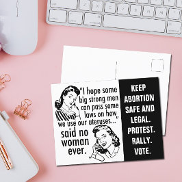 プロチョイス引用文政治漫画フェミニストユーモア ポストカード