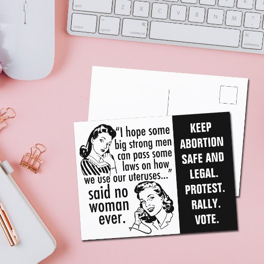 プロチョイス引用文政治漫画フェミニストユーモア ポストカード