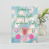 プロチョイス生殖権クリスマスカード サンキューカード (スタンド正面)